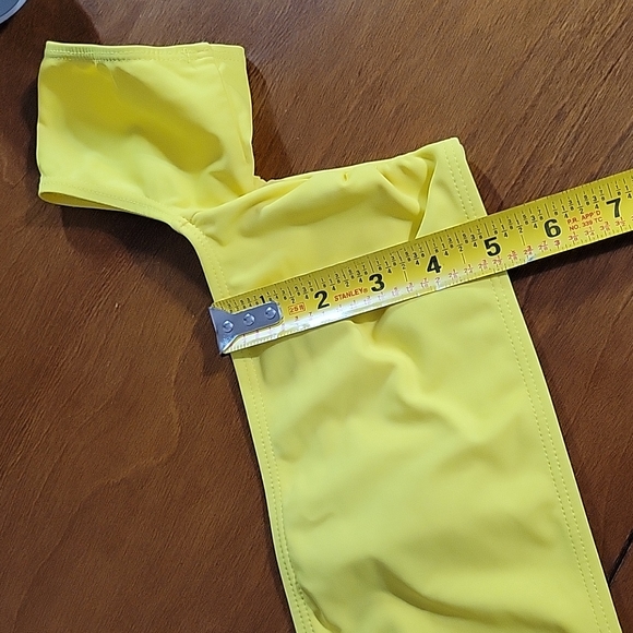 Swim Top Off the Shoulder Bright Yellow - Picture 5 of 14
